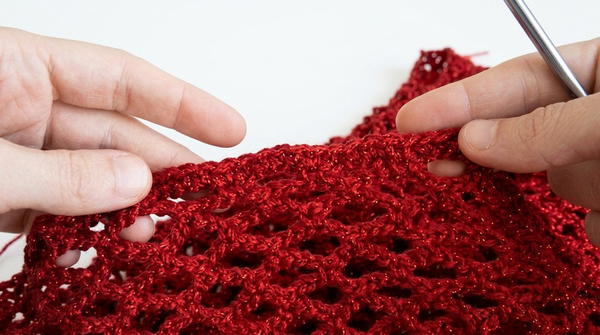 Tutorial Net Stitch Stole - Crochet 4
