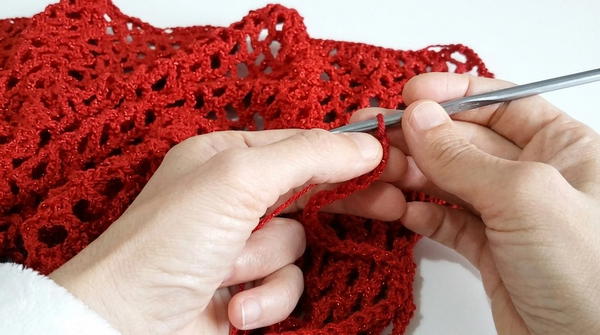 Tutorial Net Stitch Stole - Crochet 5