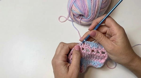 Watercolor crochet sweater 4