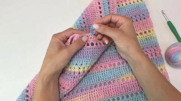 Watercolor crochet sweater 5