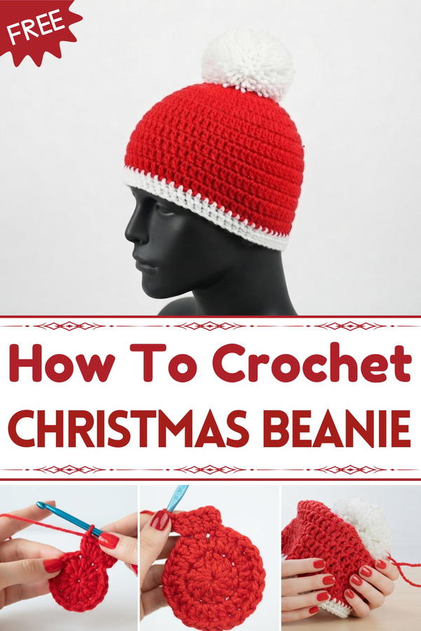 CROCHET CHRISTMAS BEANIE (VERSION 2) 1