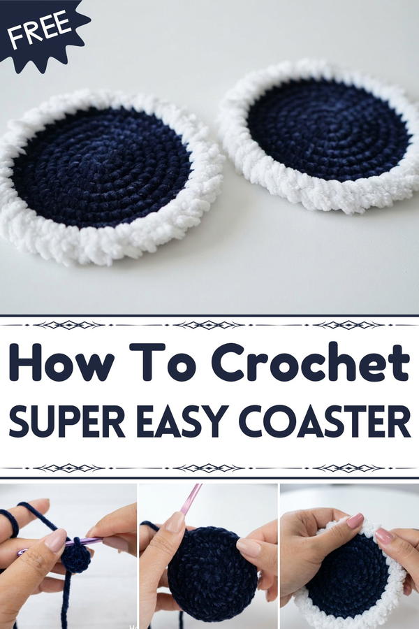 CROCHET COASTER (super easy) 1