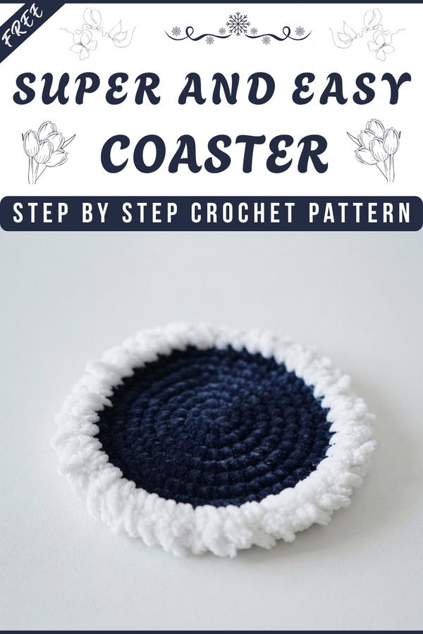 CROCHET COASTER (super easy) 7