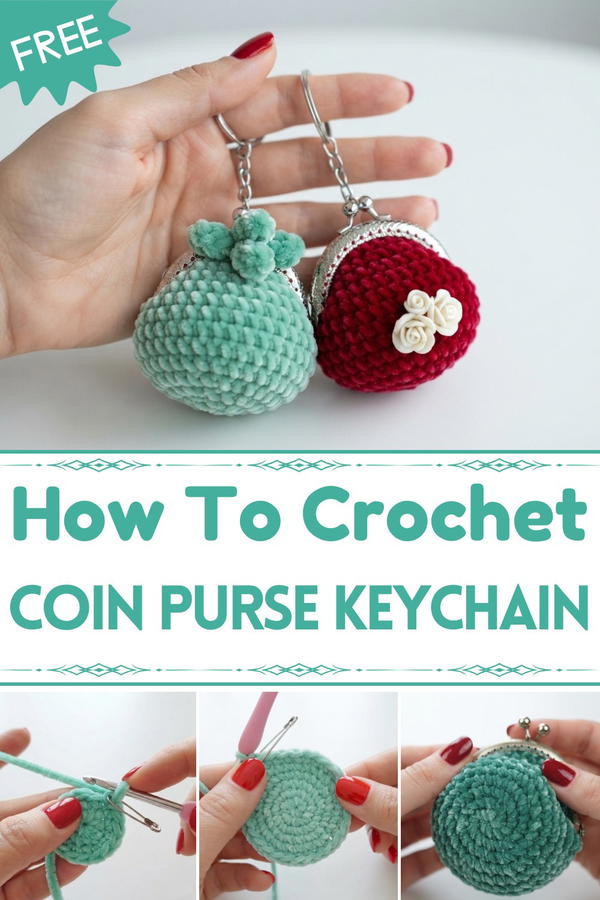 CROCHET COIN PURSE KEYCHAIN 1