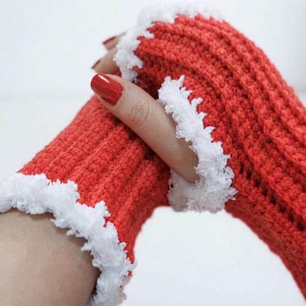 CROCHET FINGERLESS GLOVES 8