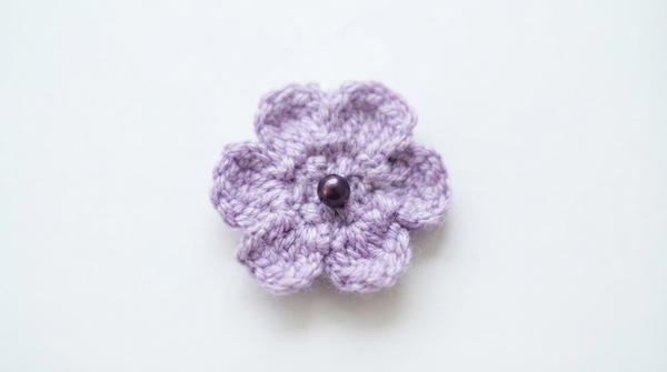 CROCHET FLOWER APPLIQUE (SUPER EASY) 2
