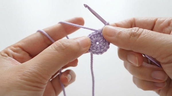 CROCHET FLOWER APPLIQUE (SUPER EASY) 4