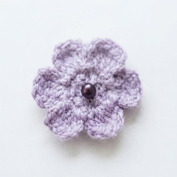 CROCHET FLOWER APPLIQUE (SUPER EASY) 9