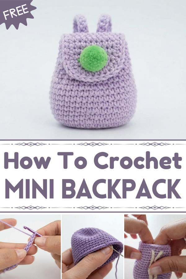 CROCHET MINI BACKPACK FOR DOLLS 1
