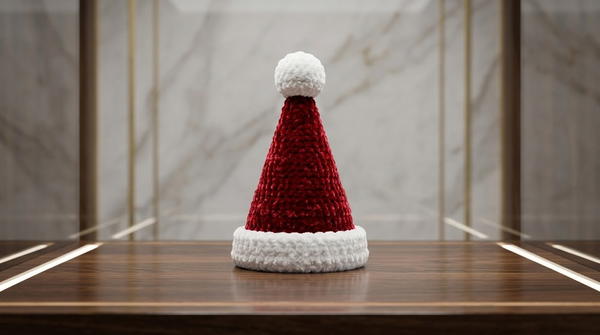 CROCHET SANTA CLAUSE HAT FOR DOLLS (BIG VERSION) 2