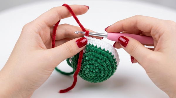CROCHET WATERMELON COIN PURSE KEYCHAIN 5