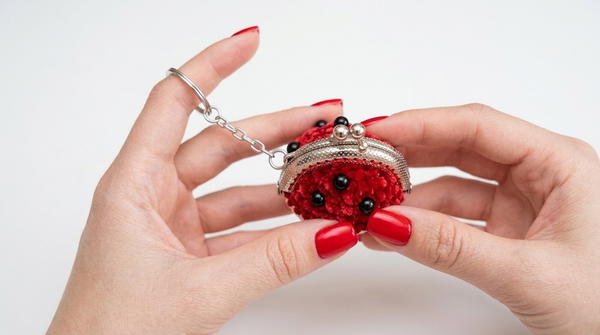 CROCHET WATERMELON COIN PURSE KEYCHAIN 8