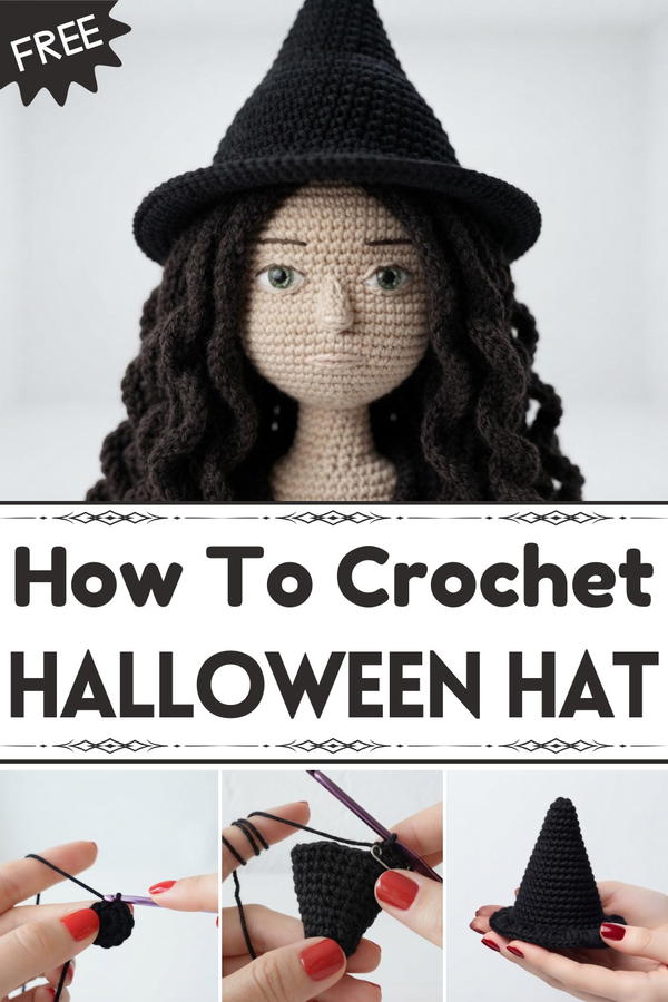 CROCHET WITCH HALLOWEEN HAT 1