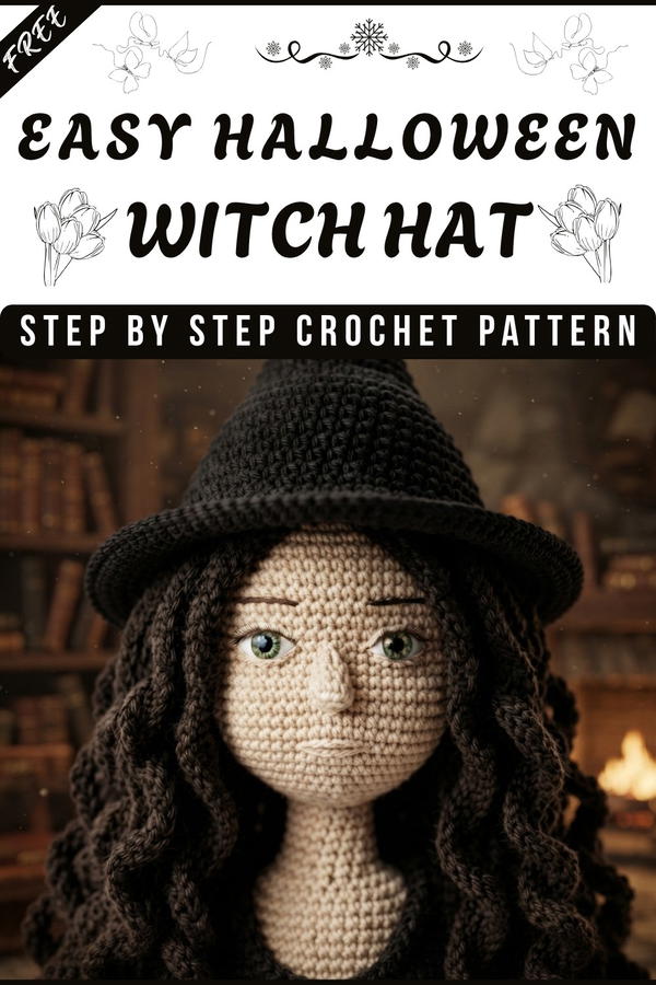 CROCHET WITCH HALLOWEEN HAT 7