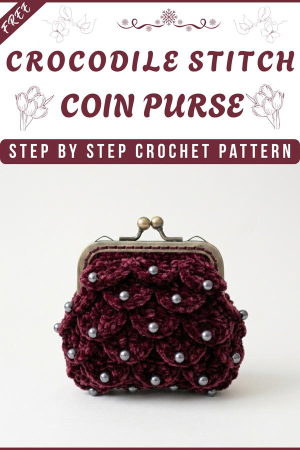 CROCODILE STITCH COIN PURSE 9