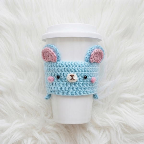 Crochet Bear Cozy - Travel Mug 10