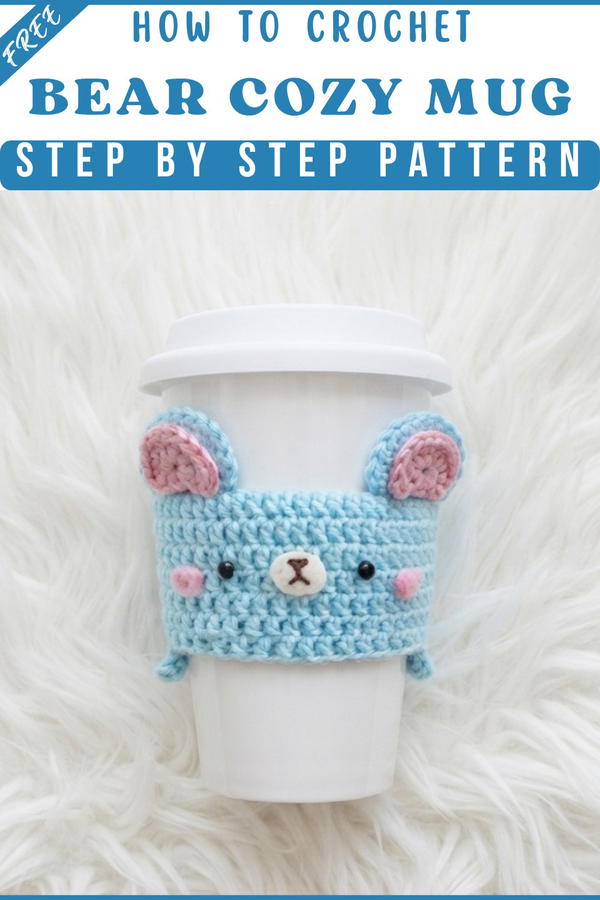 Crochet Bear Cozy - Travel Mug 9