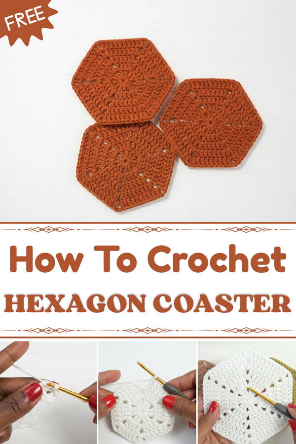 Crochet Coaster Invisible Column Hexagon Motif (1)