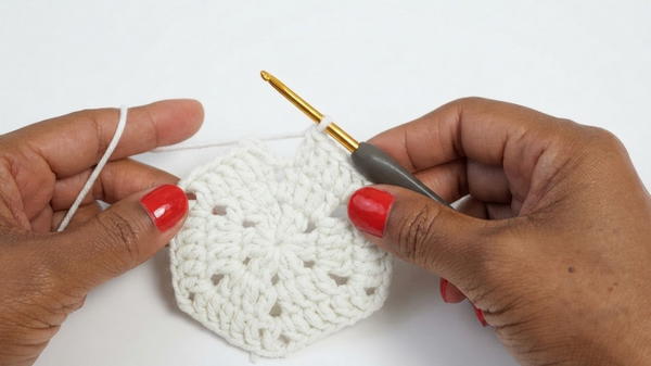 Crochet Coaster Invisible Column Hexagon Motif (5)