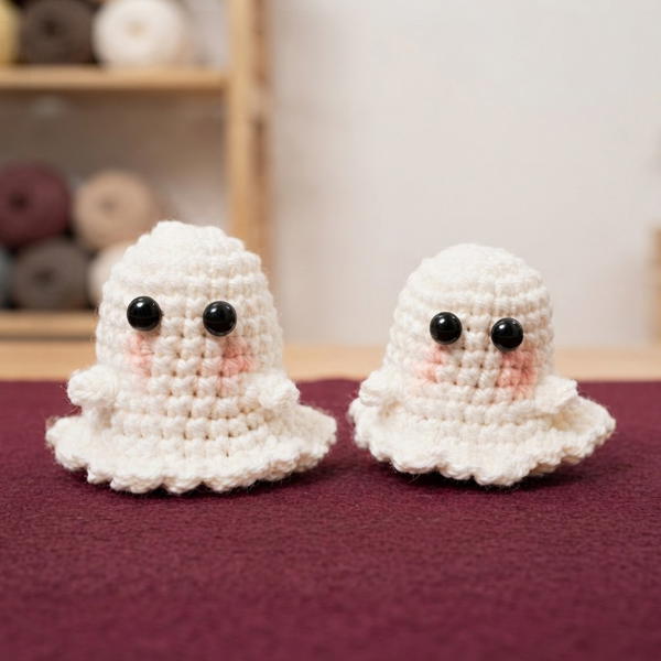 Crochet Ghost Beginner-Friendly Halloween Amigurumi & Keychain Tutorial 9