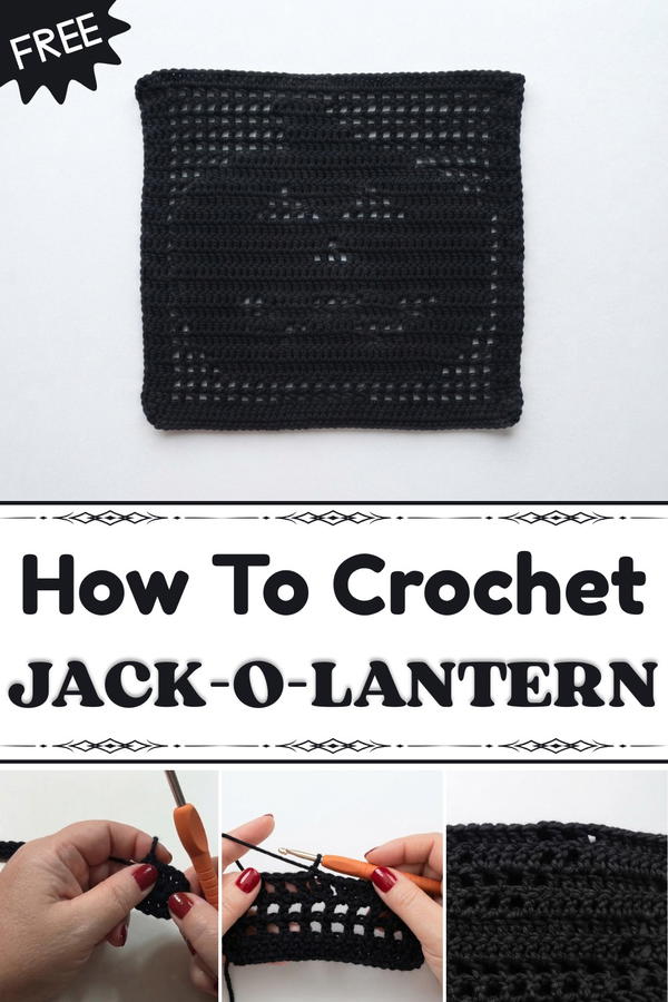 Crochet Jack-O-Lantern Filet Crochet (1)