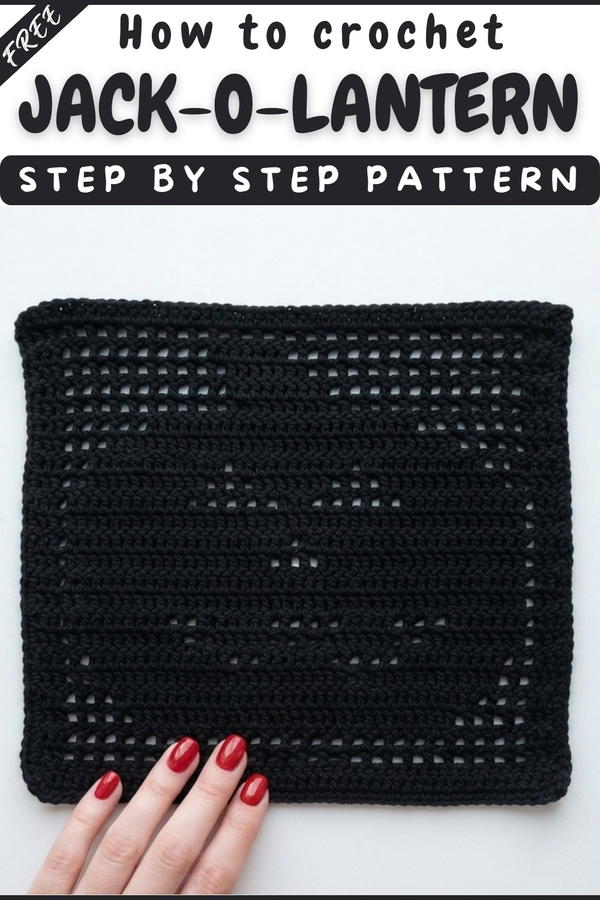 Crochet Jack-O-Lantern Filet Crochet (8)