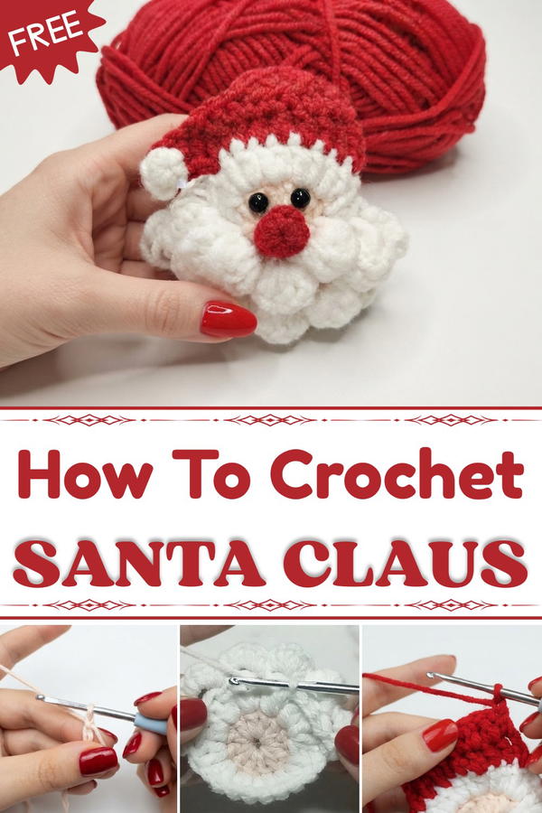 Crochet Santa Claus Ornament 1
