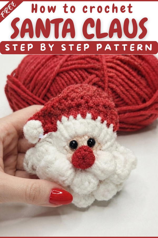 Crochet Santa Claus Ornament 7