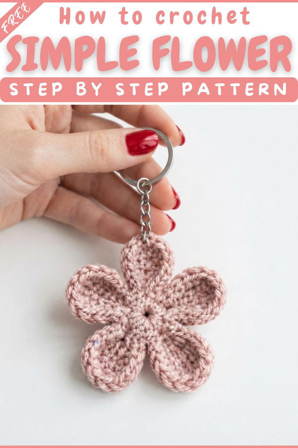 Crochet Simple Flower for Beginners Crochet by Dodo 7