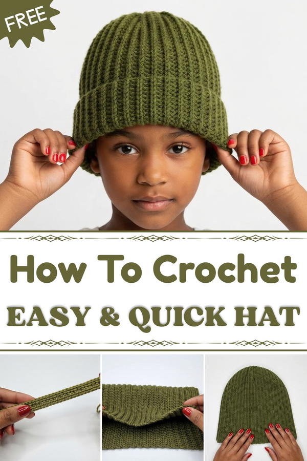 Crochet hat - easy and quick 1