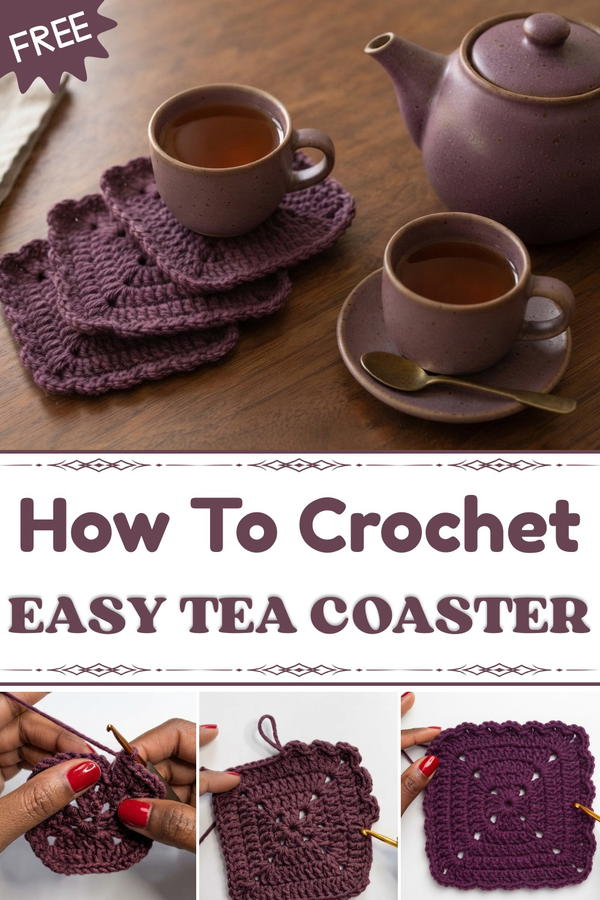 Crocheting a Biscuit-Shaped Tea Coaster 1