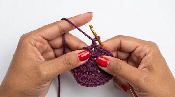 Crocheting a Biscuit-Shaped Tea Coaster 4