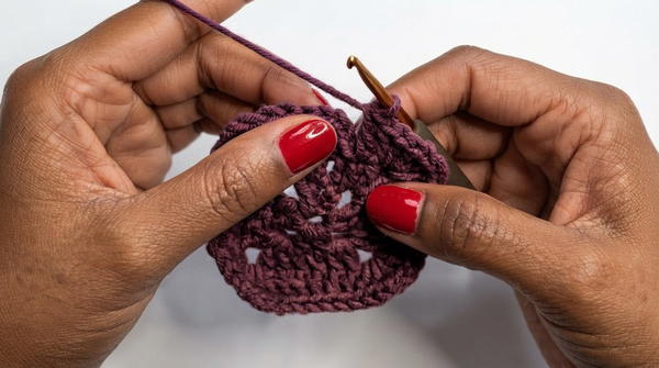 Crocheting a Biscuit-Shaped Tea Coaster 5