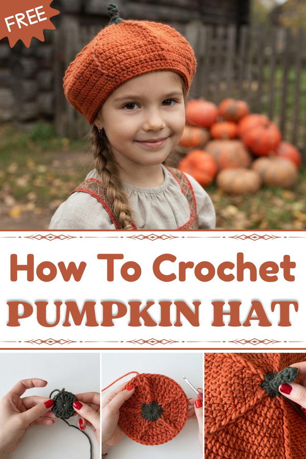 Easy Crochet Pumpkin Beret Hat Tutorial Beginner Friendly How To Crochet A Pumpkin Hat 1