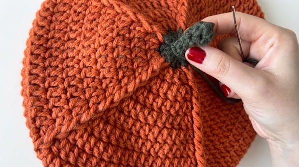 Easy Crochet Pumpkin Beret Hat Tutorial Beginner Friendly How To Crochet A Pumpkin Hat 6