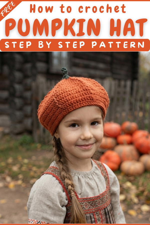Easy Crochet Pumpkin Beret Hat Tutorial Beginner Friendly How To Crochet A Pumpkin Hat 7