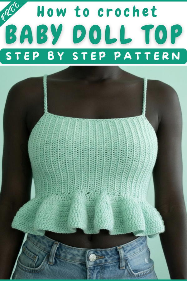 Easy Crochet baby Doll top tutorial 8
