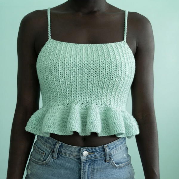 Easy Crochet baby Doll top tutorial 9