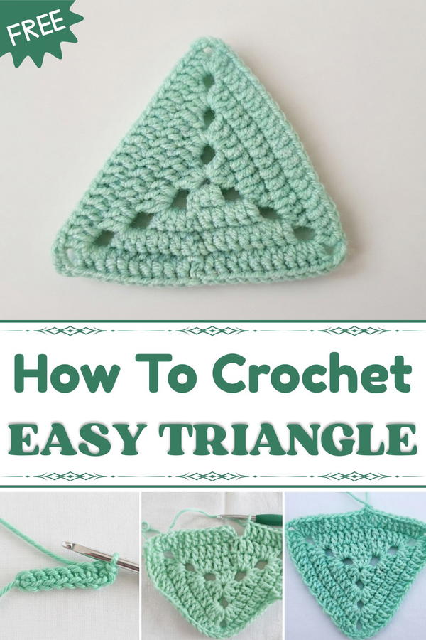 Easy beginners basic crochet triangle 1