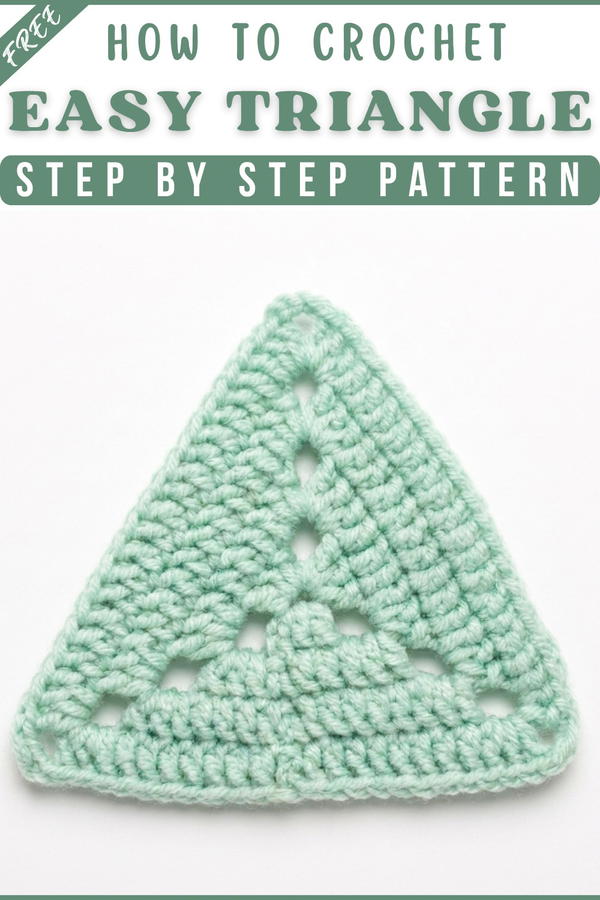 Easy beginners basic crochet triangle 7