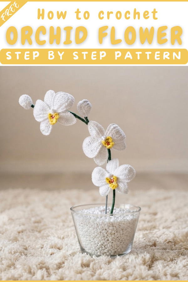 Flower Orchid Crochet Tutorial 9