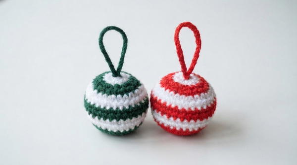 How to Crochet Ball Ornament Christmas Tree Decoration Tutorial 2
