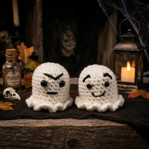 How to crochet an Amigurumi GHOST for Halloween 9