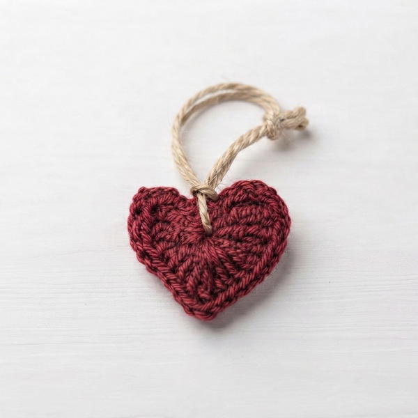 How to crochet cute heart for absolute beginners 8