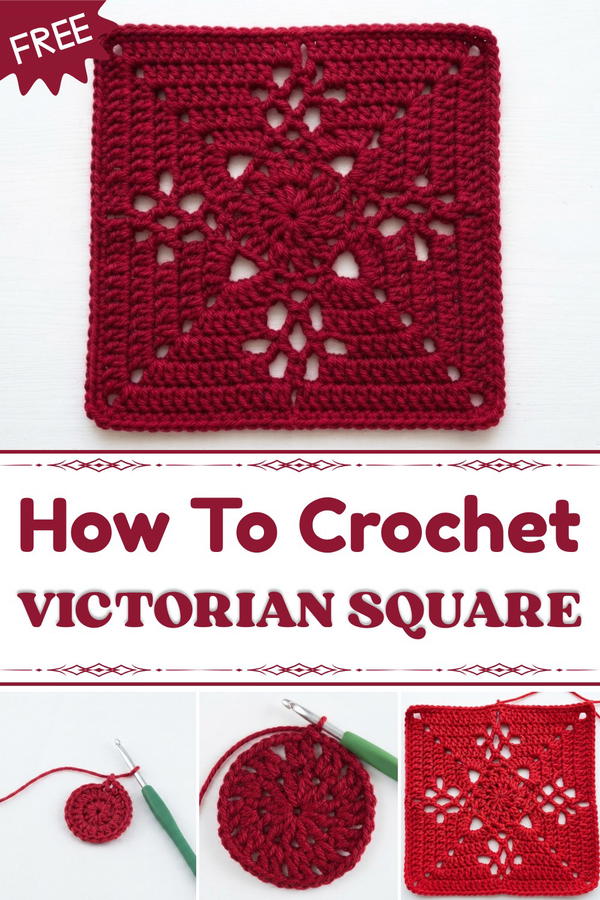 How to crochet the Victorian lattice square 1