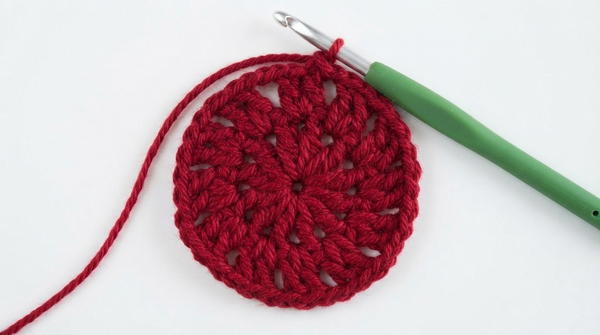 How to crochet the Victorian lattice square 4