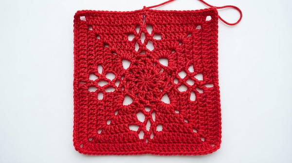 How to crochet the Victorian lattice square 6