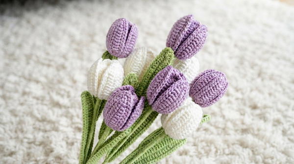 How to crochet tulips flower 2