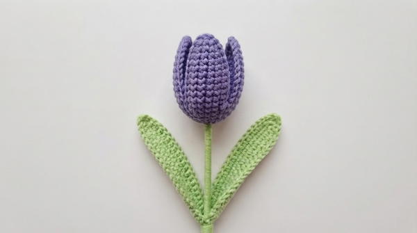 How to crochet tulips flower 7