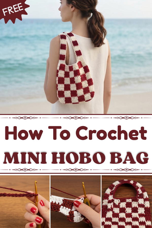 How to make a crochet mini hobo bag 1